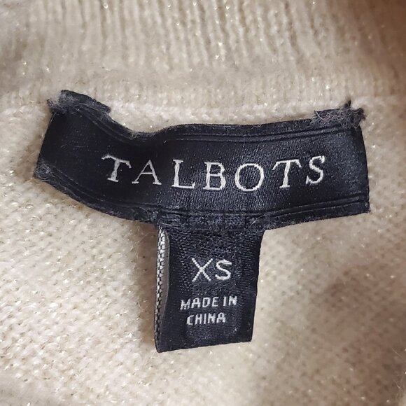 Talbots Womens Metallic Cashemere Turtleneck Sweater Size XS Gold Quiet Luxury - Picture 4 of 9